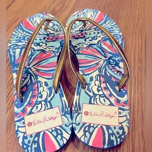 Lilly Pulitzer Colorful Flip Flops Size Small 5/6 Target